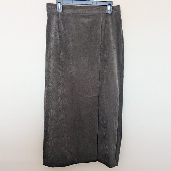 Sag Harbor Dresses & Skirts - Sag Harbor sueded microfiber olive forest green maxi pencil skirt EUC 14